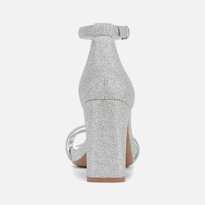 Naturalizer Women's Joy Dress Sandal - Silver Fab Fabric