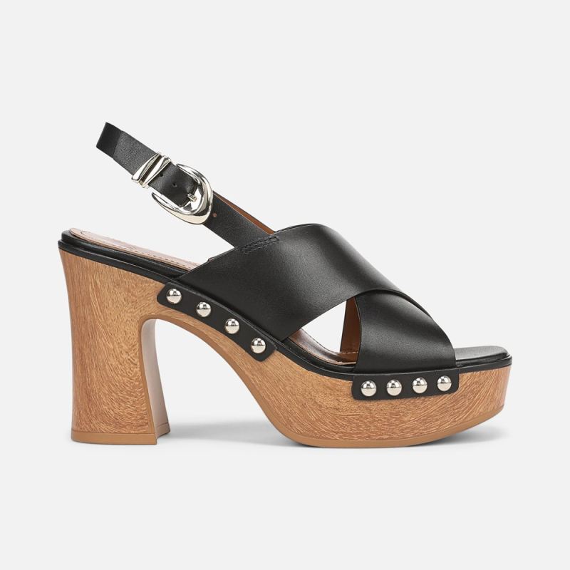 Naturalizer Women's 27 EDIT Kirsten Platform Slingback - Black Leather