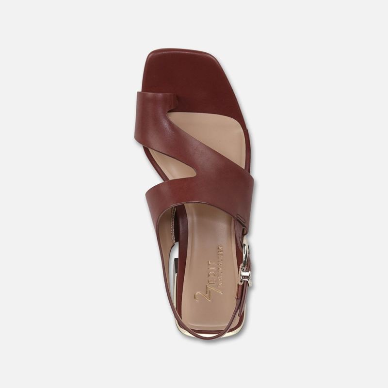 Naturalizer Women's 27 EDIT Audra Dress Sandal - Cappuccino Brown Leather