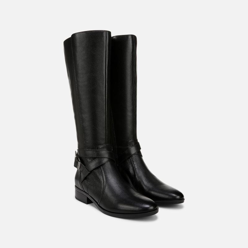 Naturalizer Women's Rena 2 Narrow Calf Riding Boot - Black Leather