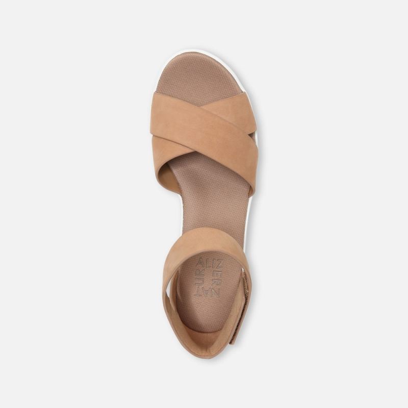 Naturalizer Women's Riviera Wedge Sandal - Cookie Dough Suede