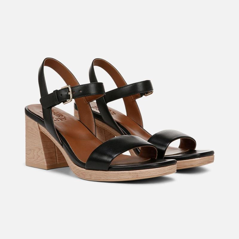 Naturalizer Women's Rose Dress Sandal - Black Leather