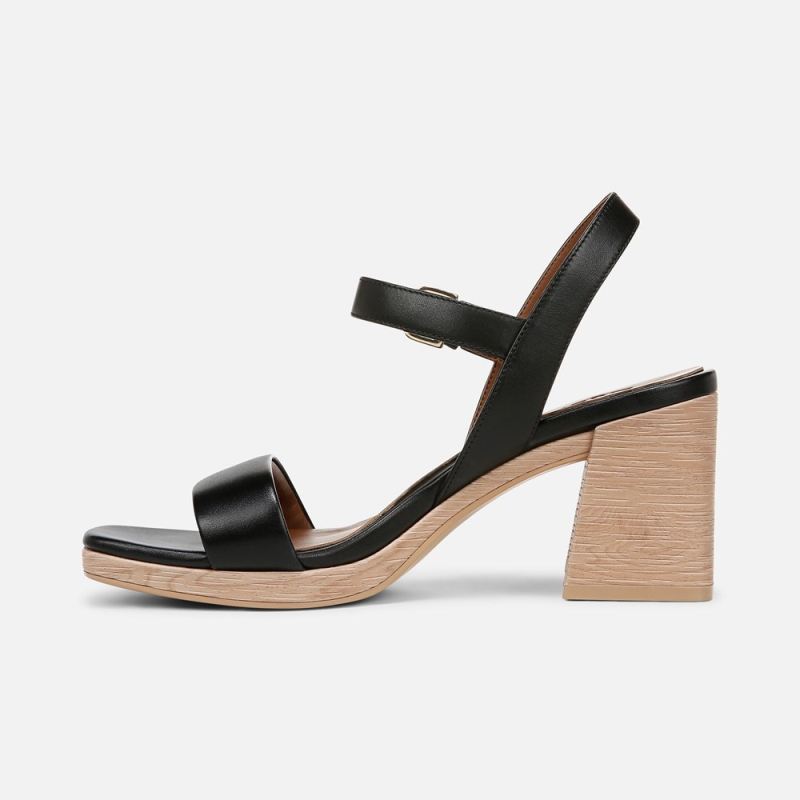 Naturalizer Women's Rose Dress Sandal - Black Leather