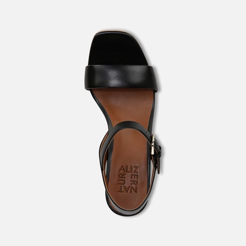 Naturalizer Women's Rose Dress Sandal - Black Leather