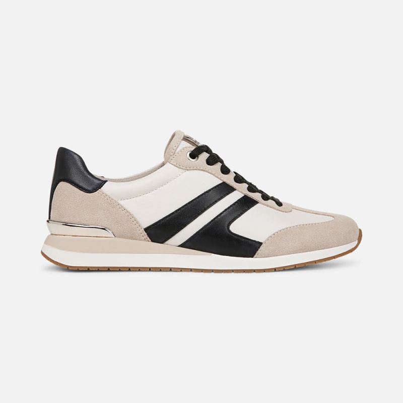 Naturalizer Women's Lorena Lace Up Sneaker - Off White Fabric \u0026 Suede