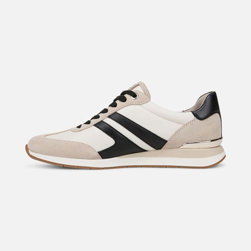 Naturalizer Women's Lorena Lace Up Sneaker - Off White Fabric \u0026 Suede