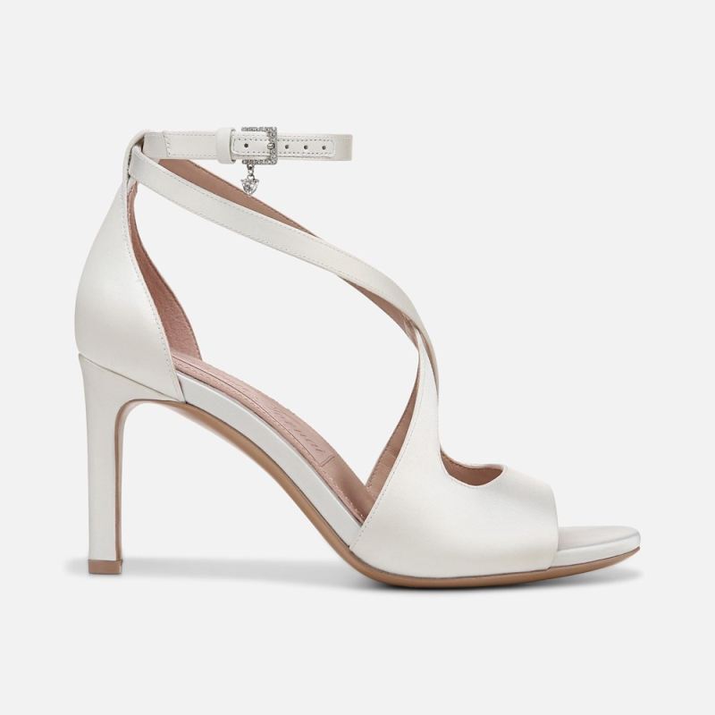 Naturalizer Women's Amor 2 Dress Sandal - Silk White Fabric