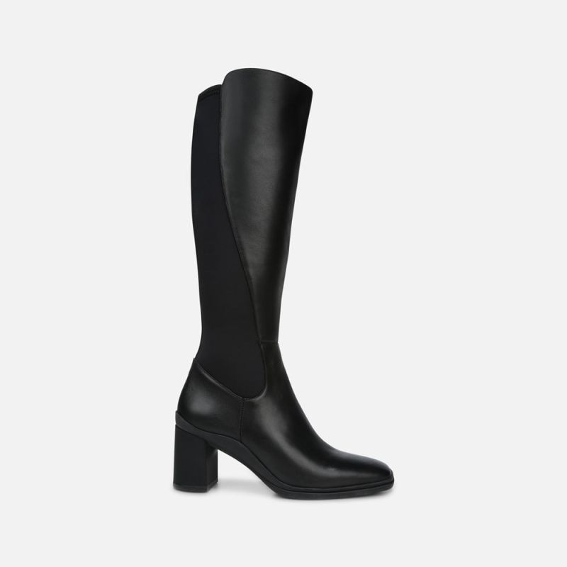 Naturalizer Women's Axel Weatherproof Knee High Boot - Black Leather/Fabric