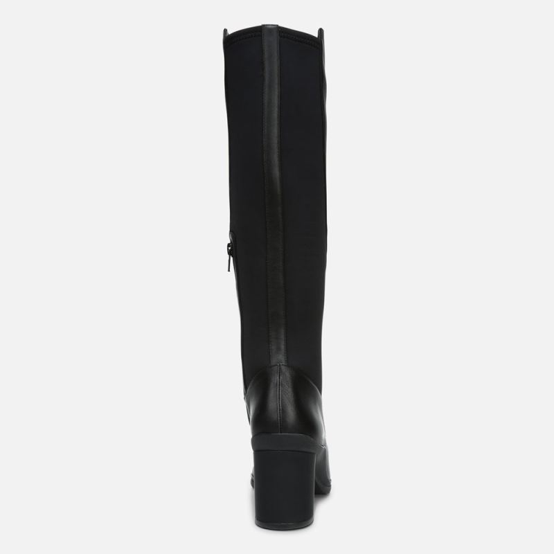Naturalizer Women's Axel Weatherproof Knee High Boot - Black Leather/Fabric