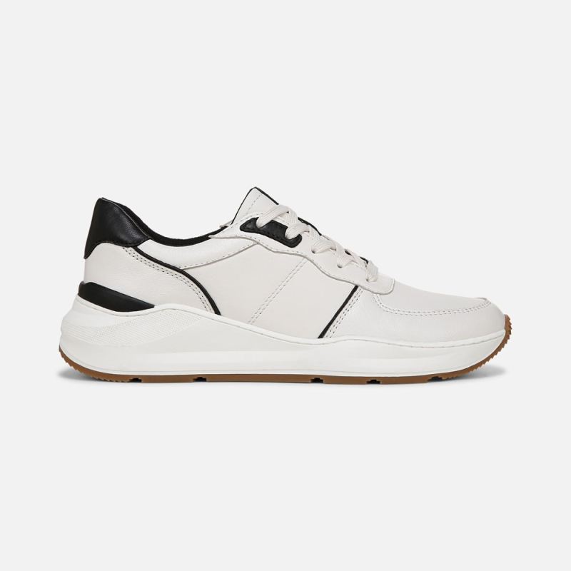 Naturalizer Women's Blossom Lace-up Sneaker - Warm White / Black Leather