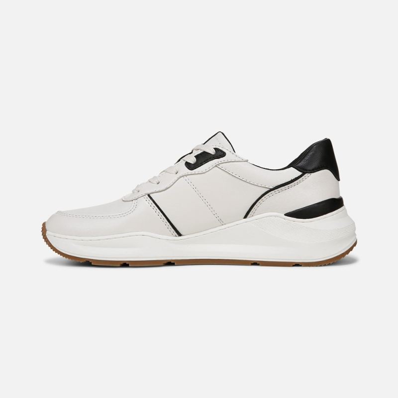 Naturalizer Women's Blossom Lace-up Sneaker - Warm White / Black Leather