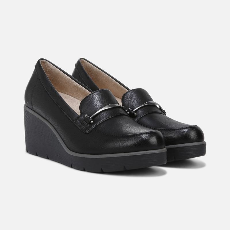 Naturalizer Women's SOUL Achieve Wedge - Black Synthetic