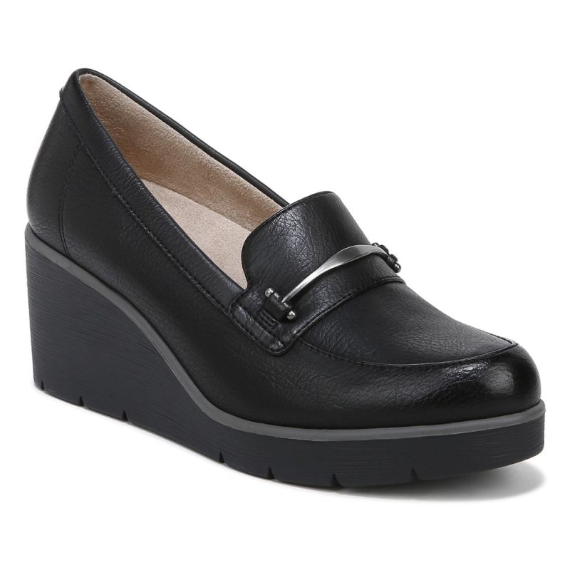 Naturalizer Women's SOUL Achieve Wedge - Black Synthetic