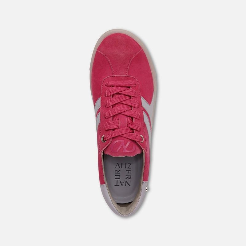 Naturalizer Women's Medina Lace Up Sneaker - Pink Flash Leather