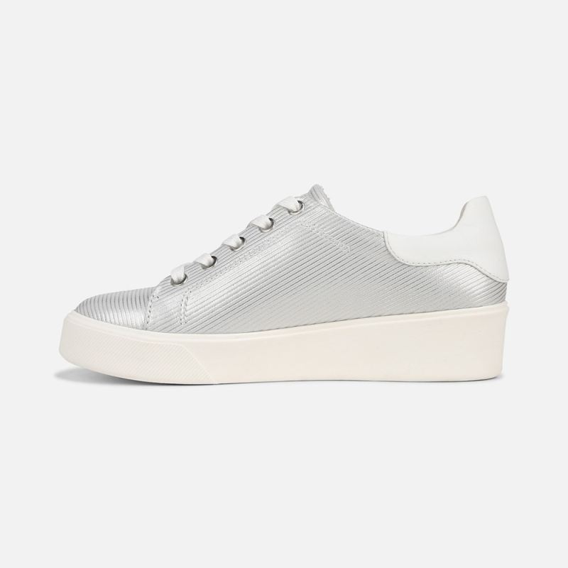 Naturalizer Women's Morrison 2.0 Lace Up Sneaker - Silver Leather