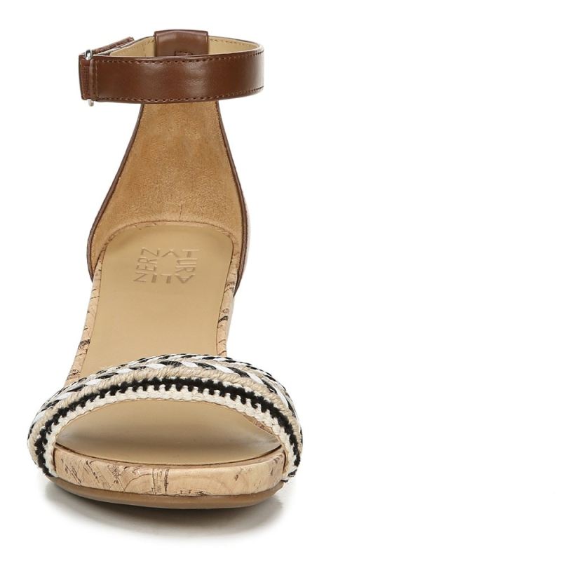 Naturalizer Women's Areda Wedge Sandal - Multi Fabric/Tan Synthetic