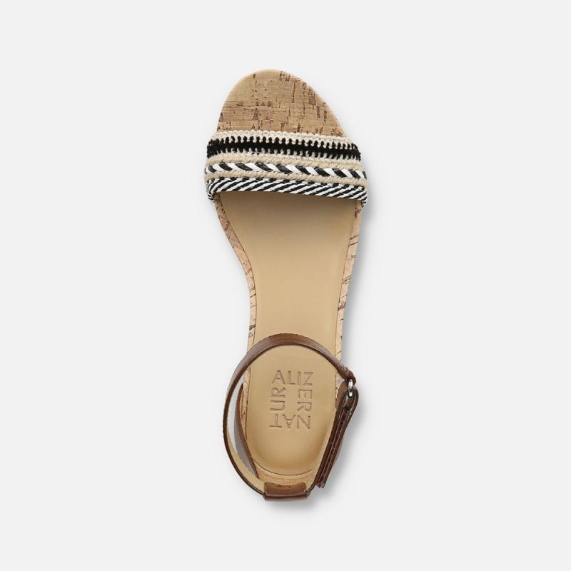 Naturalizer Women's Areda Wedge Sandal - Multi Fabric/Tan Synthetic