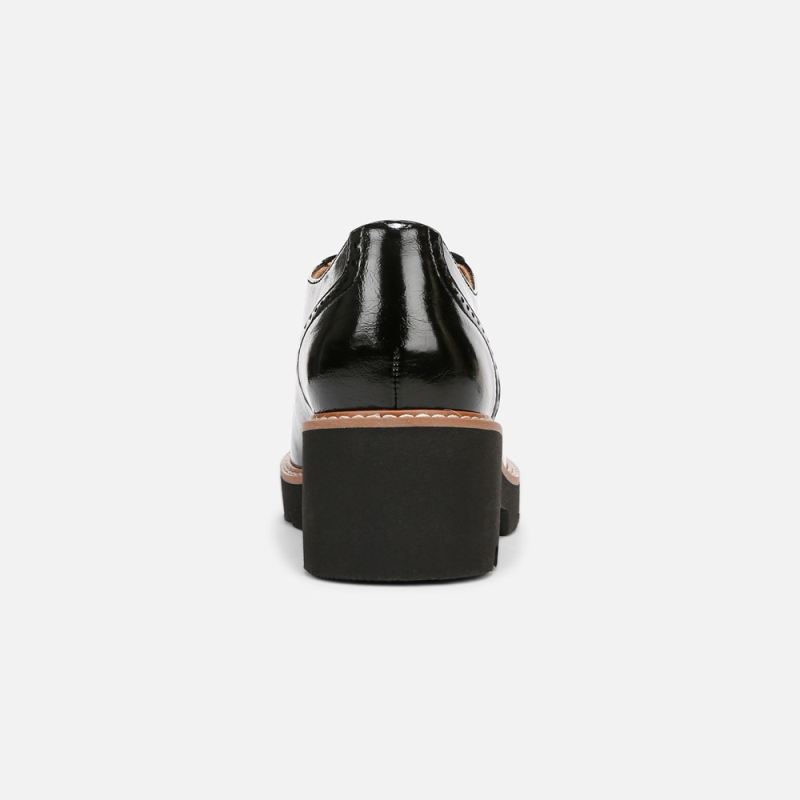 Naturalizer Women's Cabaret Lace Up Lug Derby - Black Faux Leather