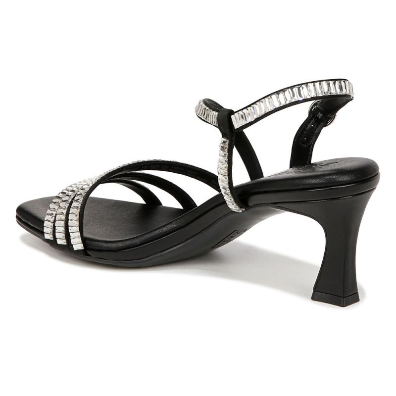 Naturalizer Women's Galaxy 2 Strappy Sandal - Black Satin