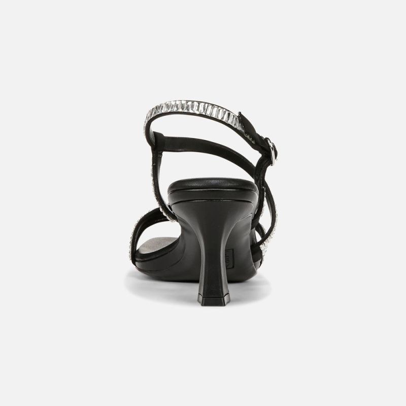 Naturalizer Women's Galaxy 2 Strappy Sandal - Black Satin