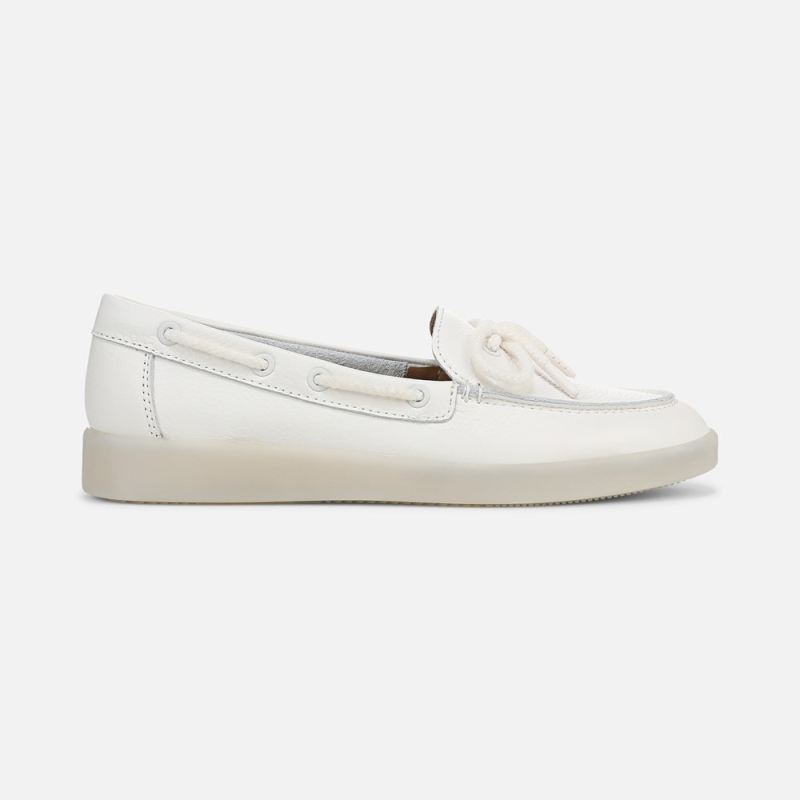 Naturalizer Women's Keel Boat Shoe - Warm White Leather