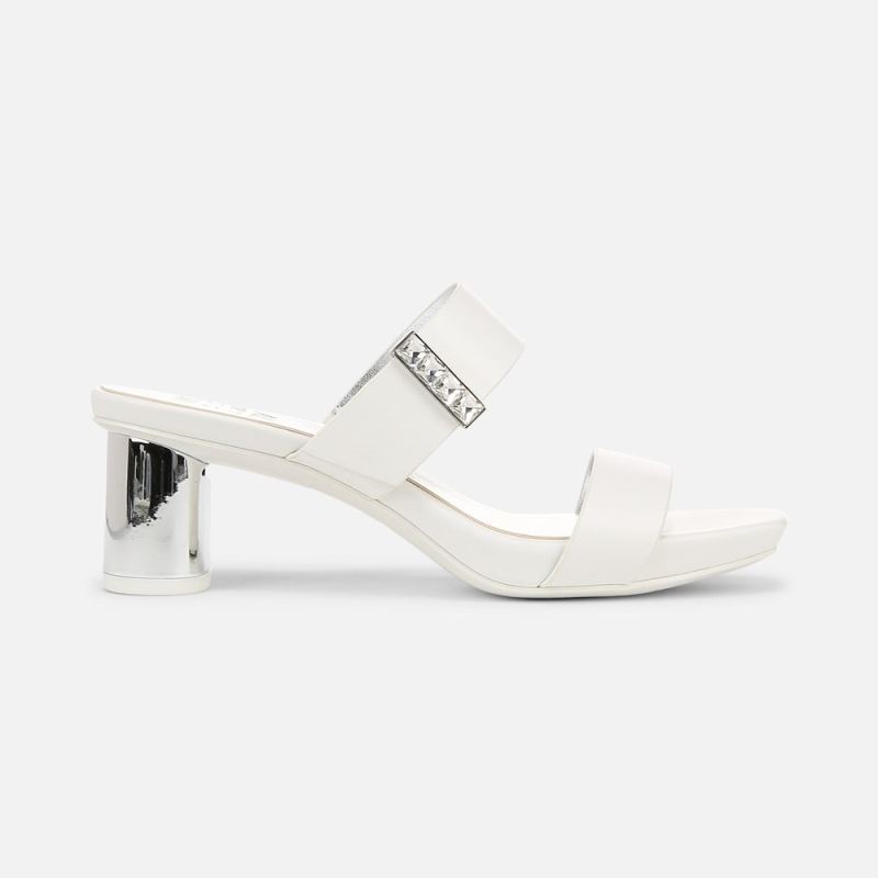 Naturalizer Women's Ida 2 Dress Sandal - White Faux Leather