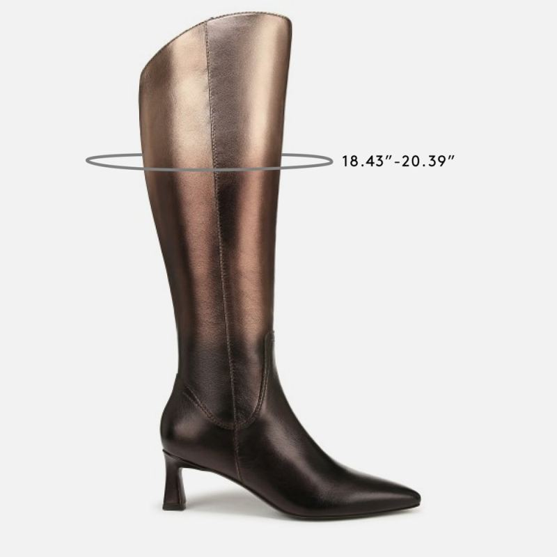 Naturalizer Women's Deesha Unity Extra Wide Calf Boot by Deepica Mutyala - Unity Metallic Leather
