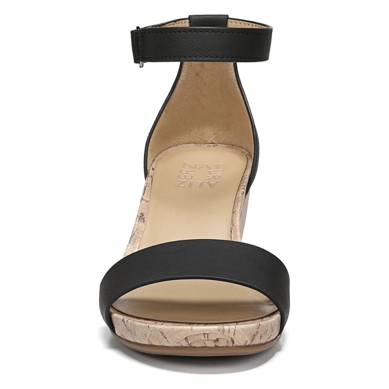 Naturalizer Women's Areda Wedge Sandal - Black Synthetic