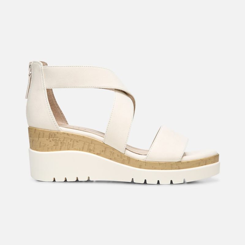 Naturalizer Women's Soul Goodtimes Wedge Sandal - Porcelain Synthetic