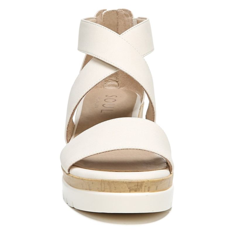 Naturalizer Women's Soul Goodtimes Wedge Sandal - Porcelain Synthetic