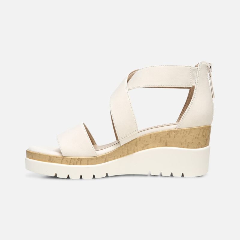 Naturalizer Women's Soul Goodtimes Wedge Sandal - Porcelain Synthetic