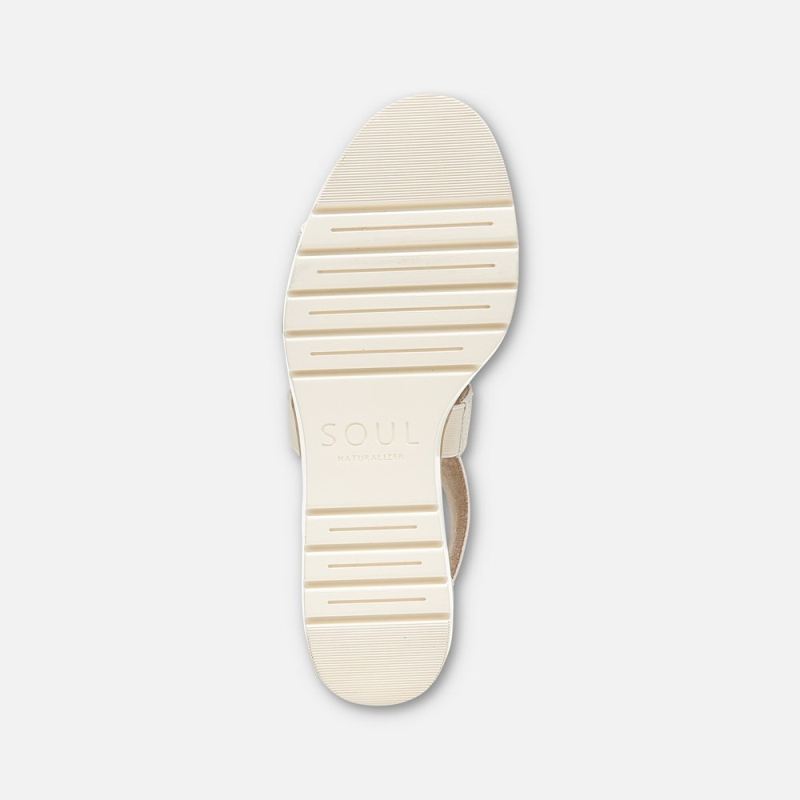Naturalizer Women's Soul Goodtimes Wedge Sandal - Porcelain Synthetic