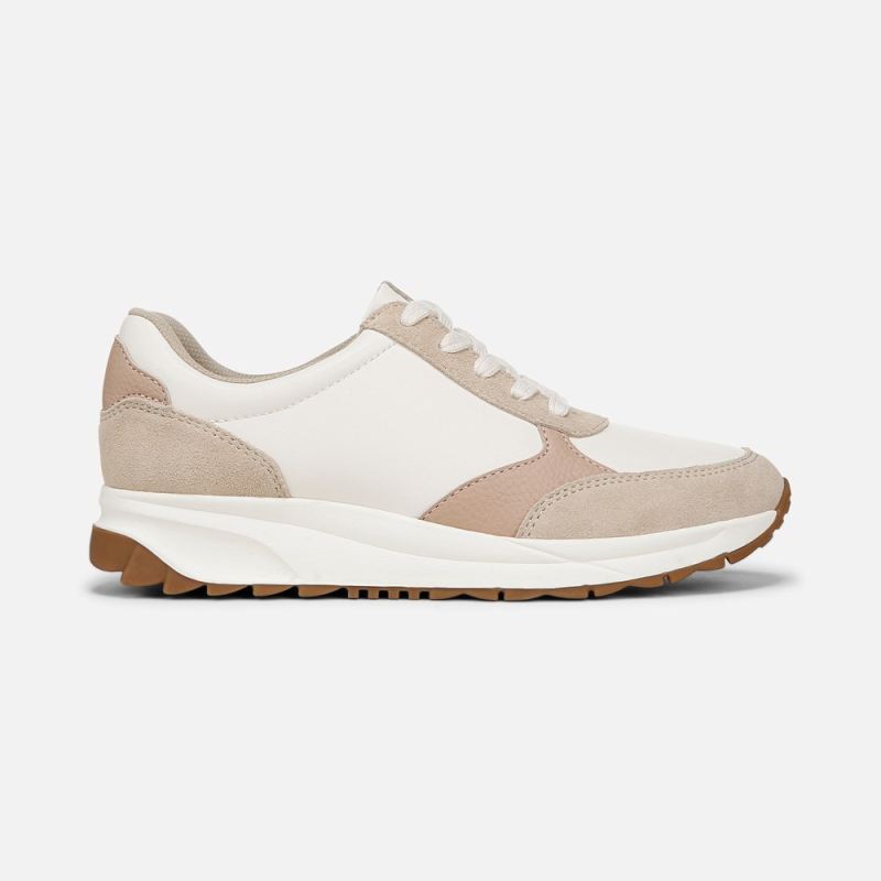 Naturalizer Women's Shay Lace Up Sneaker - Warm White / Porcelain Suede