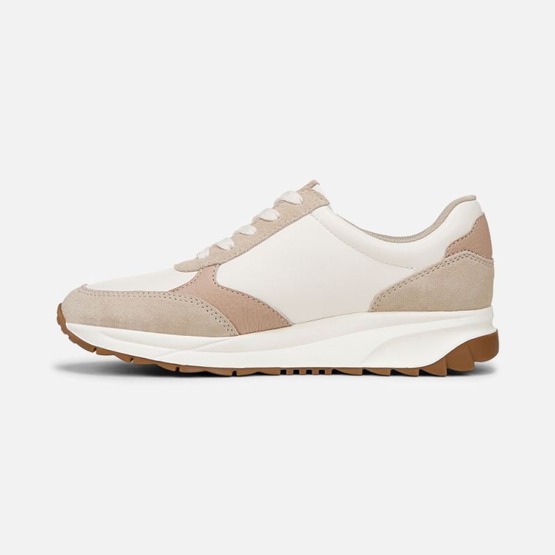 Naturalizer Women's Shay Lace Up Sneaker - Warm White / Porcelain Suede