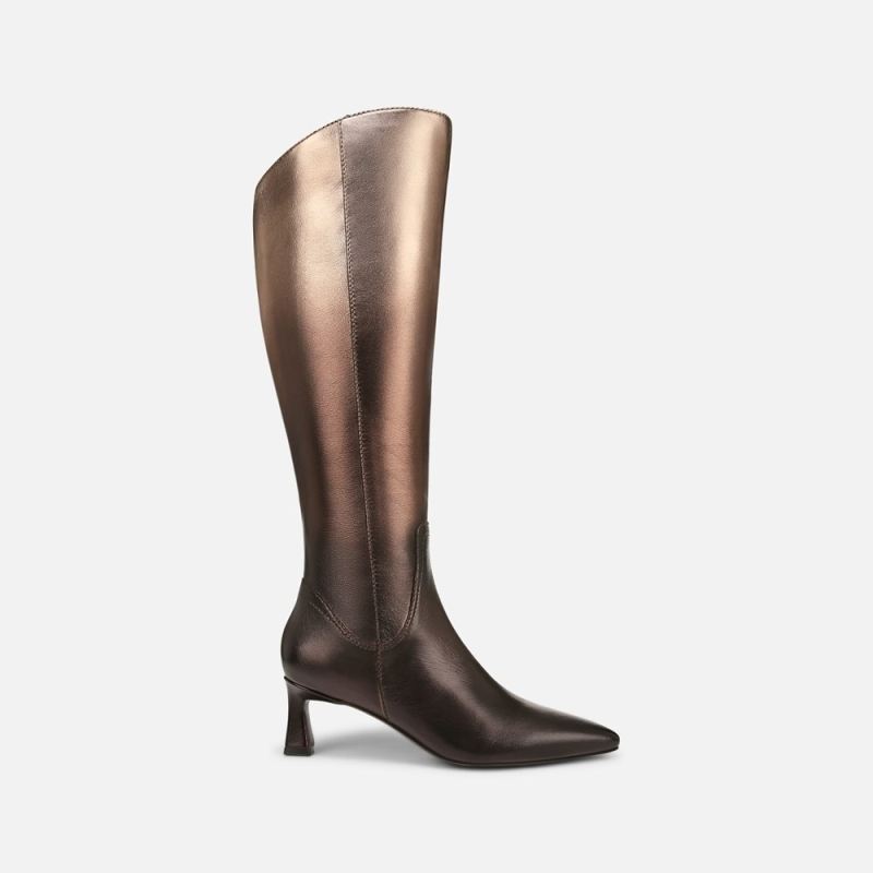 Naturalizer Women's Deesha Unity Narrow Calf Boot by Deepica Mutyala - Unity Metallic Leather