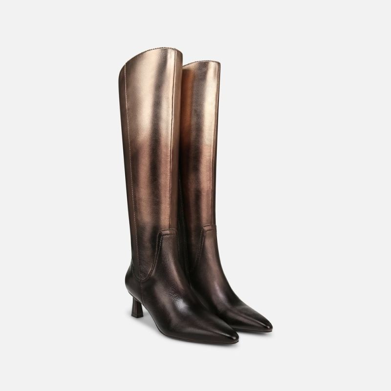Naturalizer Women's Deesha Unity Narrow Calf Boot by Deepica Mutyala - Unity Metallic Leather