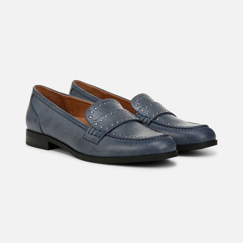 Naturalizer Women's Milo Stud Loafer - Indigo Blue Faux Leather