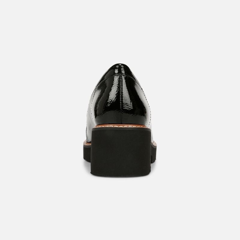 Naturalizer Women's Committed Lug Loafer - Black Faux Patent Leather