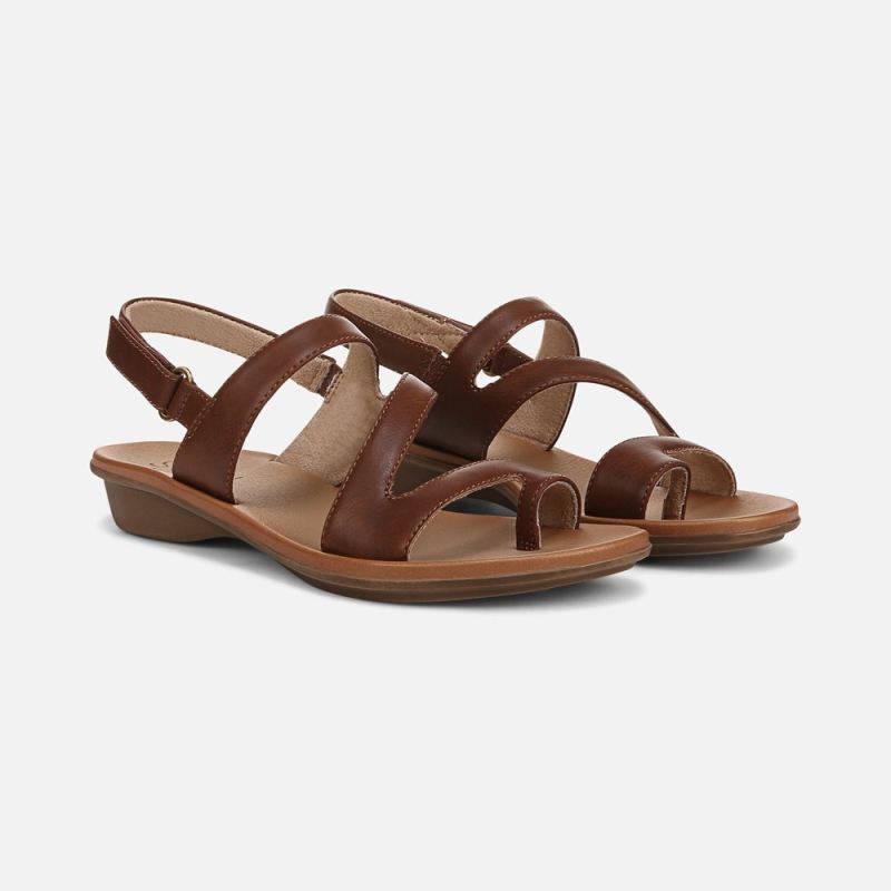 Naturalizer Women's Soul Shakina Sandal - Toffee Brown Faux Leather
