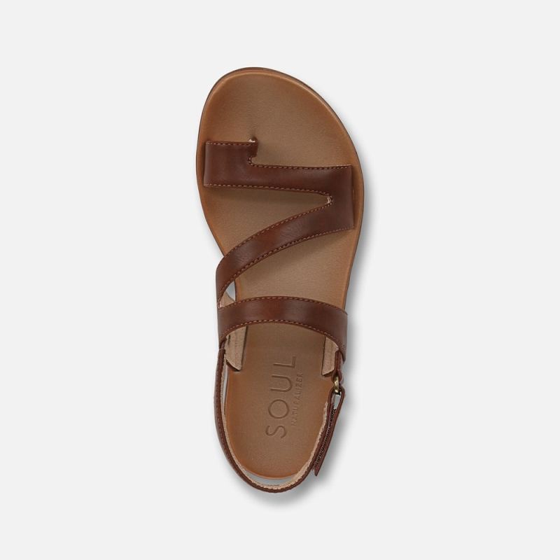 Naturalizer Women's Soul Shakina Sandal - Toffee Brown Faux Leather