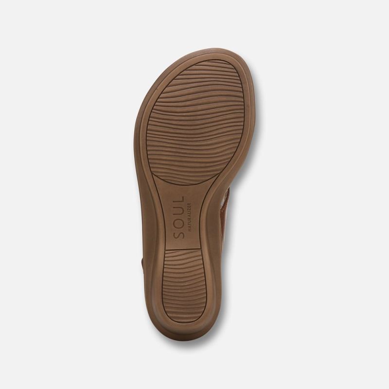 Naturalizer Women's Soul Shakina Sandal - Toffee Brown Faux Leather