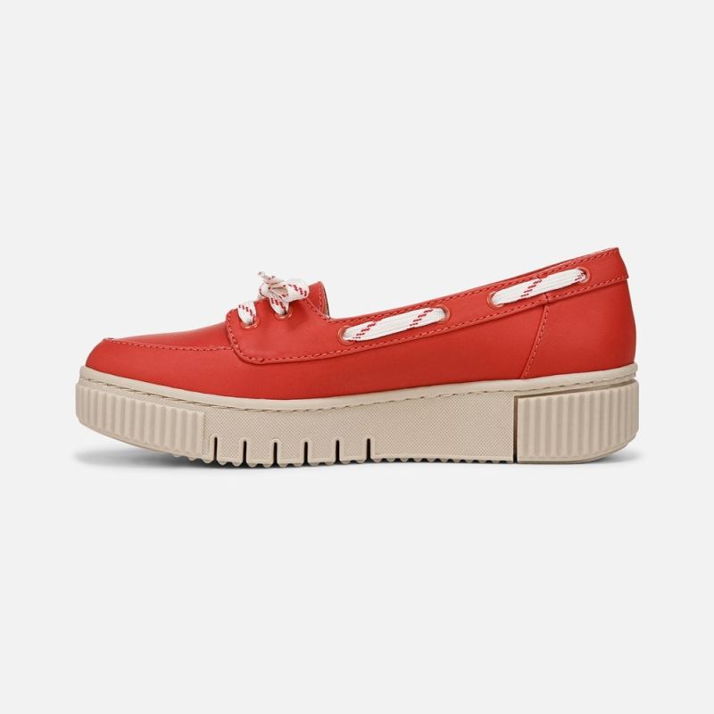 Naturalizer Women's SOUL Tia Boat Shoe - Pepper Red Fabric