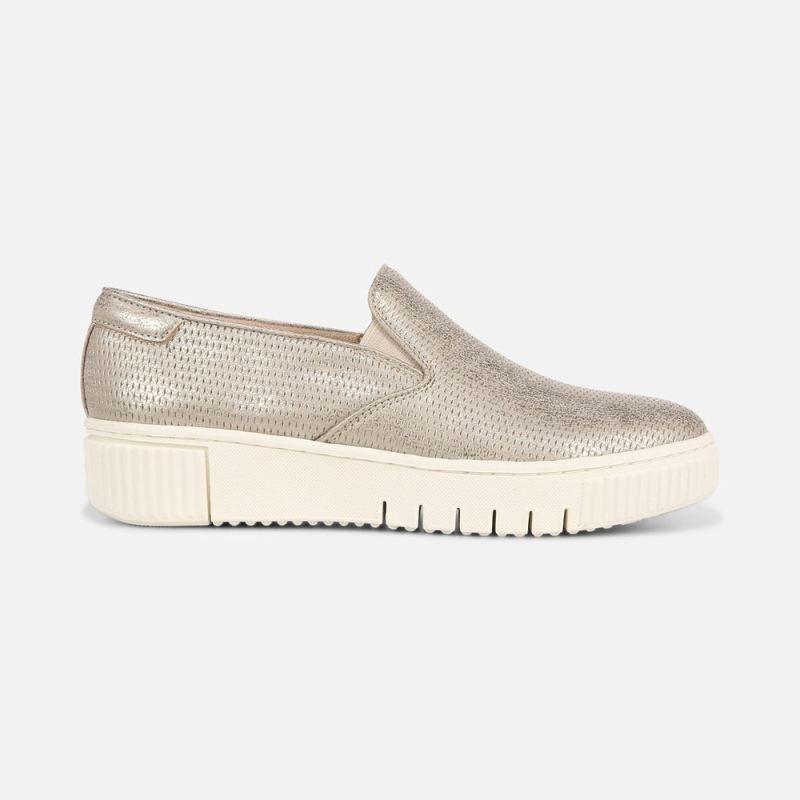 Naturalizer Women's Soul Tia Slip On Sneaker - Porcelain Metallic Synthetic