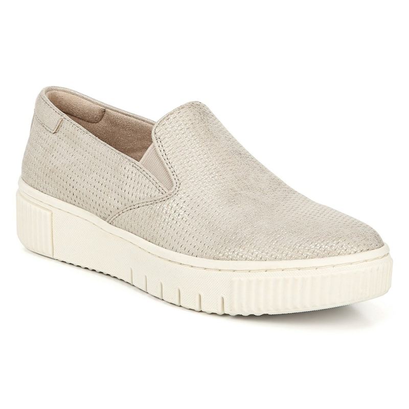 Naturalizer Women's Soul Tia Slip On Sneaker - Porcelain Metallic Synthetic