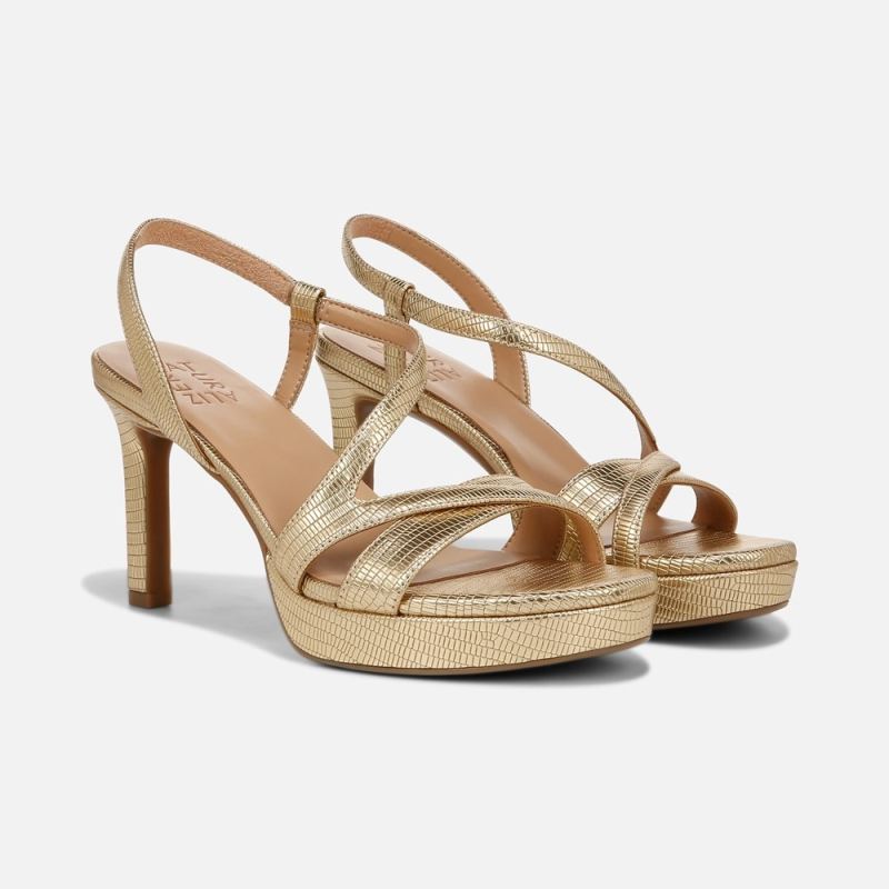 Naturalizer Women's Abby Dress Sandal - Dark Gold Faux Leather