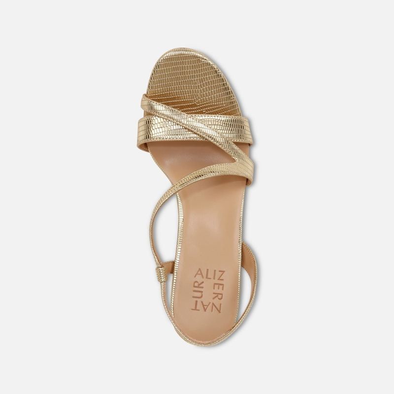 Naturalizer Women's Abby Dress Sandal - Dark Gold Faux Leather