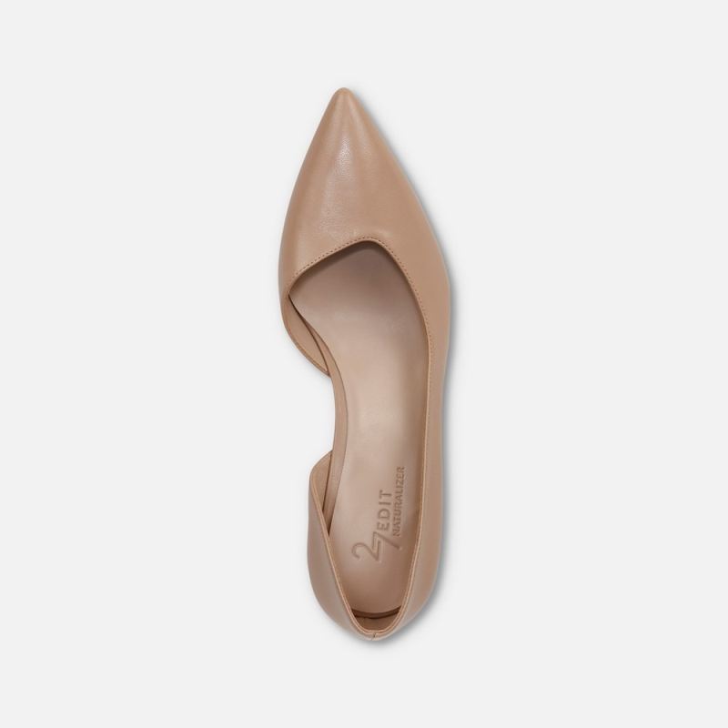 Naturalizer Women's 27 Edit Faith Pump - Creme Brulee Leather