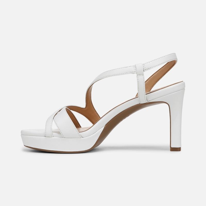 Naturalizer Women's Abby Dress Sandal - White Faux Leather