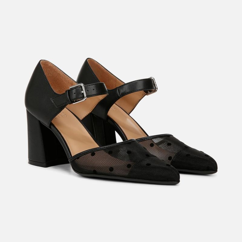 Naturalizer Women's Pixie Mary Jane - Black Fabric