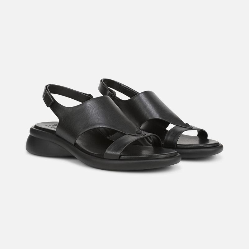 Naturalizer Women's Lillian Slingback Sandal - Black Faux Leather